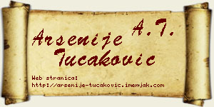 Arsenije Tucaković vizit kartica